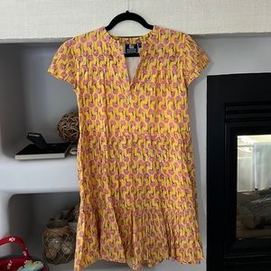 Madison Mathews yellow floral dress